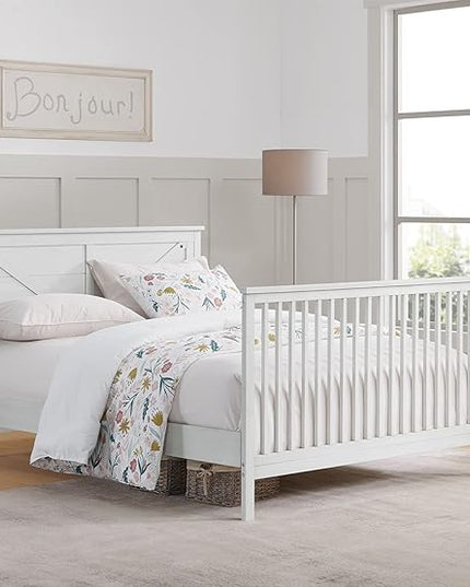 Oxford Baby Montauk Crib to Full-Size Bed Conversion Kit, Barn White - LeafyLoom