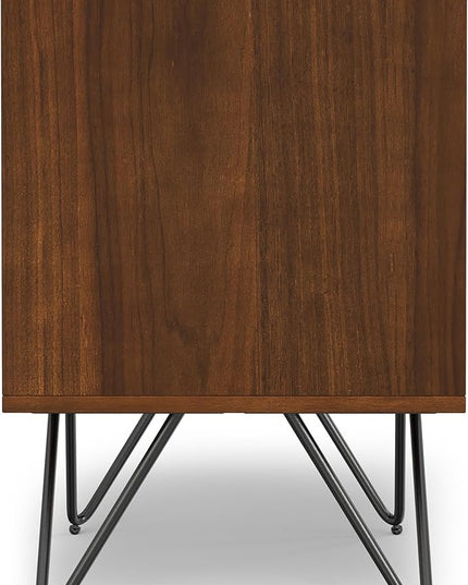 SIMPLIHOME Hunter Nightstand, 20 inch, Walnut - LeafyLoom