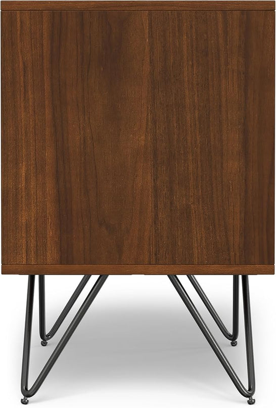 SIMPLIHOME Hunter Nightstand, 20 inch, Walnut - LeafyLoom
