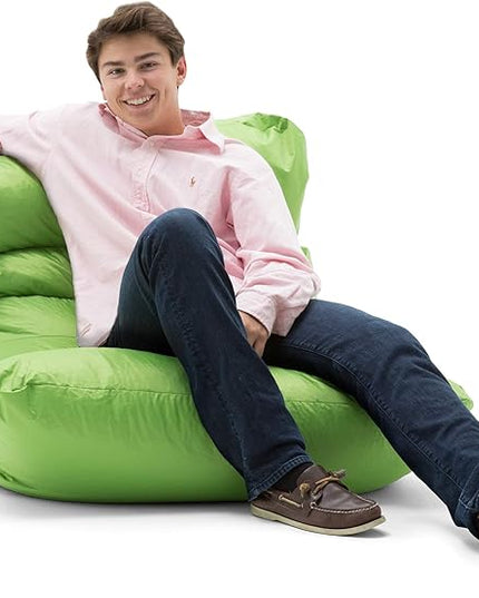 Big Joe Roma Bean Bag Chair, Spicy Lime Smartmax, Durable Polyester Nylon Blend, 3 feet - LeafyLoom