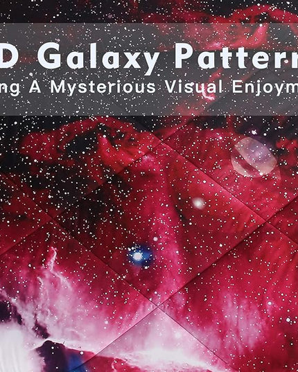 Litanika 3D Galaxy Comforter Full(79x90lnch), 3 Pieces(1 Galaxy Comforter, 2 Pillowcases), Universe Outer Space Bedding Set, Microfiber Comforter Set for Kid Boy Girl Teen - LeafyLoom