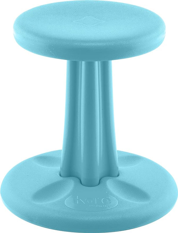 Kore Kids Wobble Chair - Flexible Seating Stool for Classroom & Elementary School, ADD/ADHD - Made in The USA - Age 6-7, Grade 1-2, Pale Blue (14in) - LeafyLoom