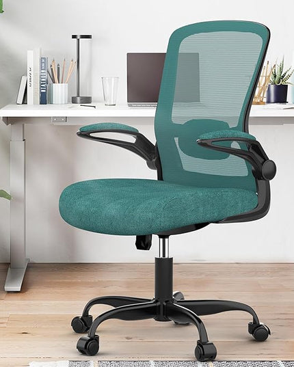 Office Chair, Ergonomic Desk Chair with Adjustable Lumbar Support, High Back Mesh Computer Chair with Flip-up Armrests-BIFMA Passed Task Chairs, Executive Chair for Home Office - LeafyLoom