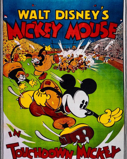 Gertmenian Disney Classic Mickey Mouse Touchdown Area Rug for Children | Kids Home Decor for Girls & Boys | 4x6 Large, Multi, 27060 - LeafyLoom