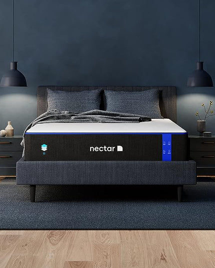 Nectar Full Mattress 12 Inch - Medium Firm Gel Memory Foam - Cooling Comfort Technology - 365-Night Trial - Forever Warranty, White - LeafyLoom