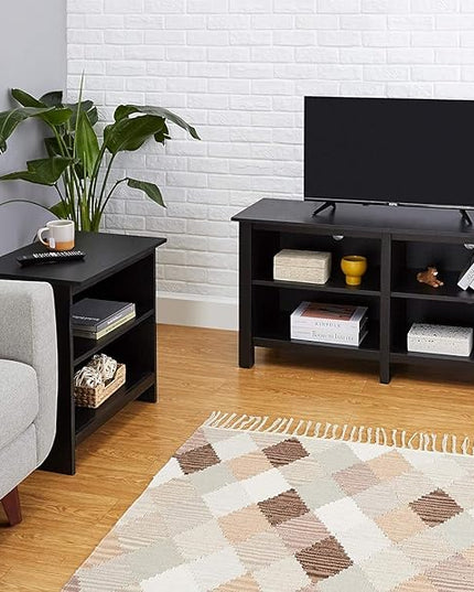 ROCKPOINT Classic TV Stand Storage Media Console Entertainment Center for TV's from 70 Inches to 85 Inches,Espresso(69.1Inchese) - LeafyLoom