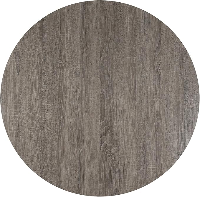 FINECASA Wooden Coffee Table, Curved Leg Coffee Table, Round Coffee Table for Living Room, Accent Couch,Home Decoration, Living Room Tables, 36 x 18 Inches, Grey - LeafyLoom