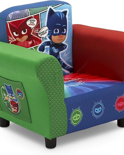 Delta Children Colorful Kids Upholstered Chair, Pj Masks - LeafyLoom
