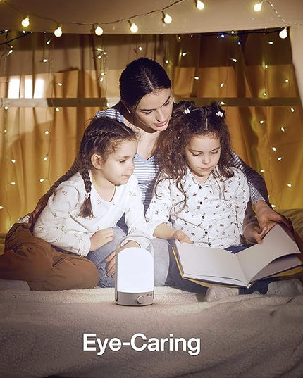 Portable Cordless Lantern Table Lamp, 360° Portable Handle, Stepless Dimmer, Powerful Long-Lasting 50hrs, Rechargeable LED Lantern for Camping Bedroom Party - LeafyLoom