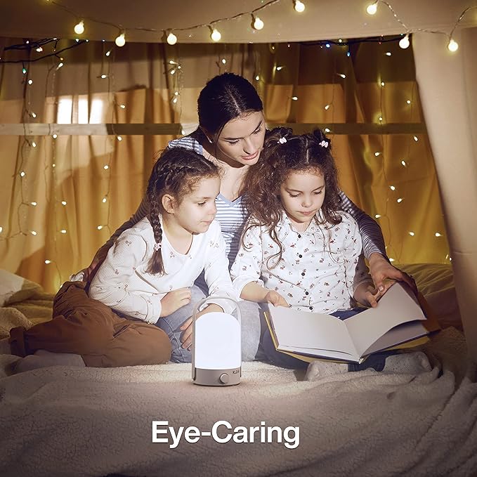 Portable Cordless Lantern Table Lamp, 360° Portable Handle, Stepless Dimmer, Powerful Long-Lasting 50hrs, Rechargeable LED Lantern for Camping Bedroom Party - LeafyLoom