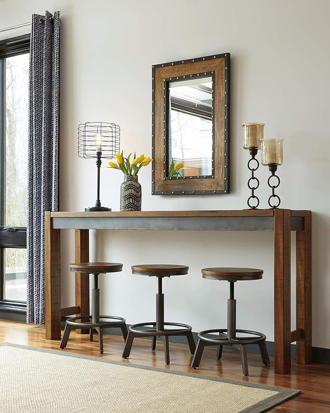 Signature Design by Ashley Furniture Torjin Urban Counter Height Dining Room Table, Two-tone Brown - LeafyLoom