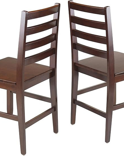 Winsome Hamilton Seating, Antique Walnut - LeafyLoom
