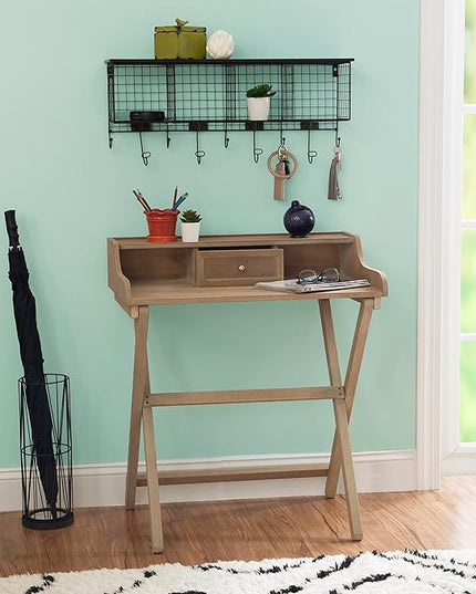 Linon Home Décor Griffin Gray Wash Folding Desk, Grey - LeafyLoom