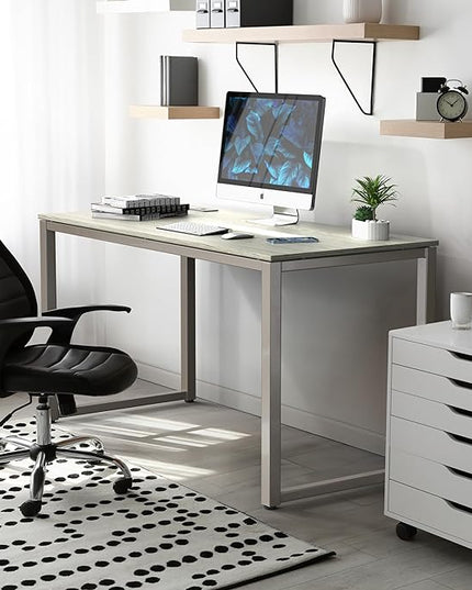SHW 48" Home Office Computer Desk, Maple - LeafyLoom