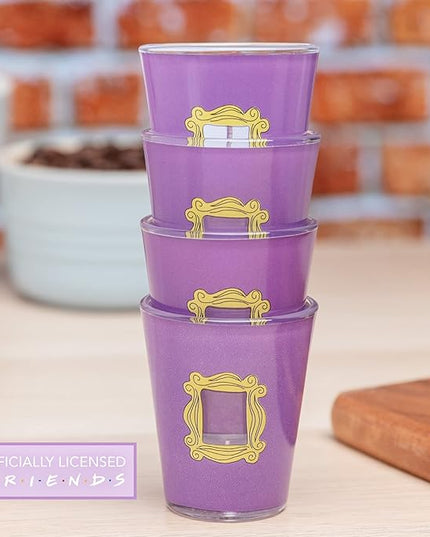Paladone Friends TV Show Shot Glasses - Set of 4 - Monica's Door Photo Frame Friends TV Show Gifts - LeafyLoom