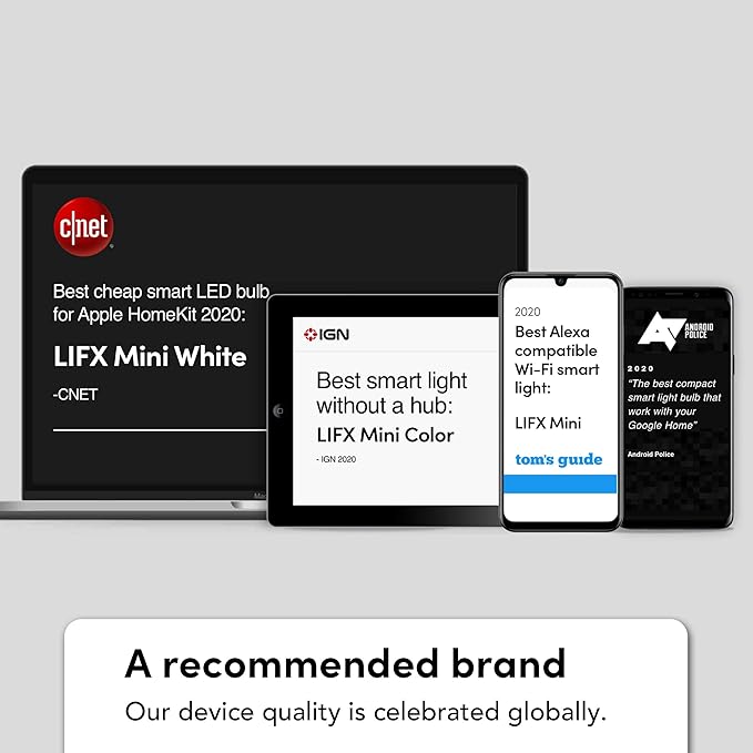LIFX Color A19 800 lumens, Billions of Colors and Whites, Wi-Fi Smart LED Light Bulb, No Bridge Required, Works with Alexa, Hey Google, HomeKit and Siri (2-Pack) LIFX