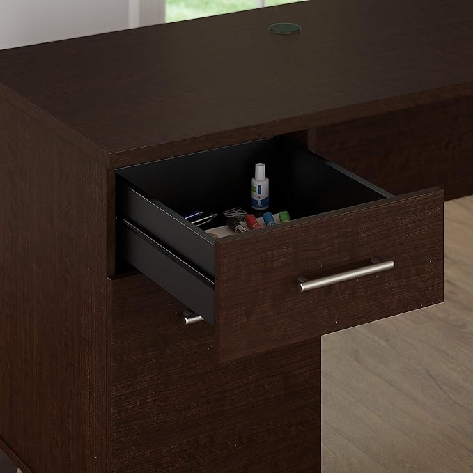 Bush Furniture Somerset 72W Office Desk with Drawers in Mocha Cherry - LeafyLoom