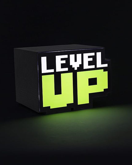 Paladone Level Up Light with Sound Retro Game Room Decor - Great Gift for Gamers, Teens, Fathers, Man Caves - Battery Operated - LeafyLoom