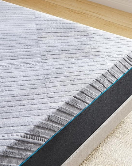 Queen Size Mattress,12-Inch Queen Foam Mattress in Box,Edges Support for Sleep Supportive,60" X 80" X 12",Grey - LeafyLoom