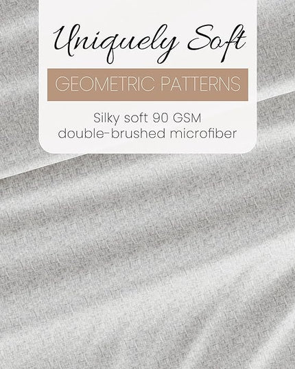Linen Market 4 Piece Full Bedding Sheet Set (White Chambray) - Sleep Better Than Ever with These Ultra-Soft & Cooling Bed Sheets for Your Full Size Bed - Deep Pocket Fits 16" Mattress - LeafyLoom