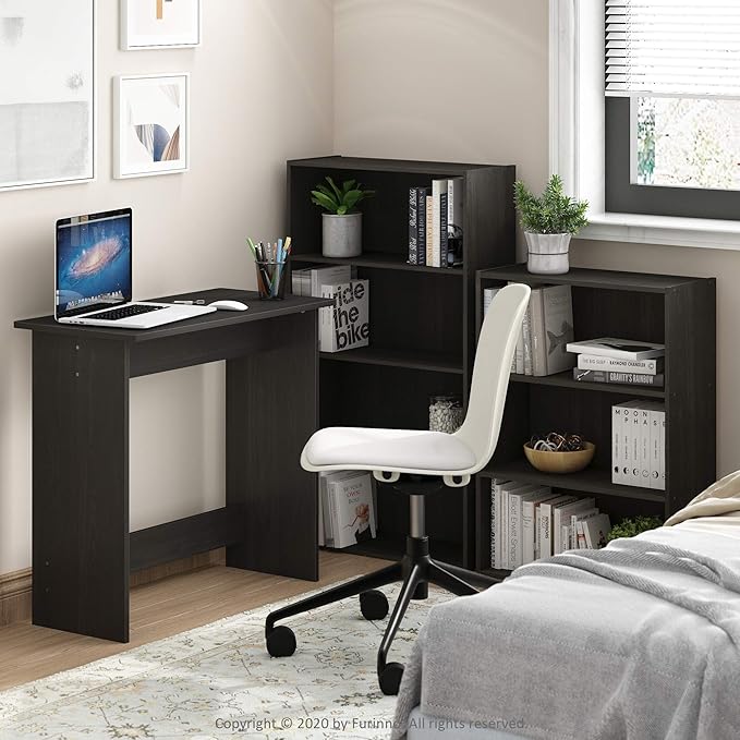 Furinno Pasir 3-Tier Open Shelf Bookcase, Dark Espresso - LeafyLoom