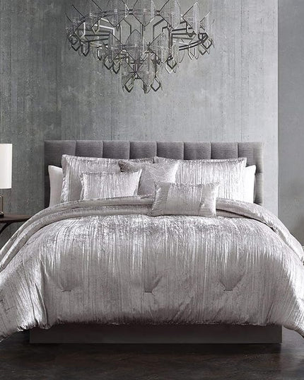 Riverbrook Home Turin Comforter Set, Twin, Silver, 6-Piece Set - LeafyLoom