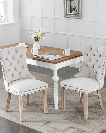 NicBex Haerin-SD-00110-LWJ Dining Chairs, 25.5"x19.7"x37.4", Natural Beige - LeafyLoom