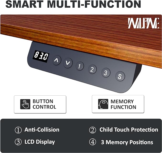 Standing Desk Adjustable Height- Whole Piece Desktop Stand Up Desk, Electric Standing Desk, Sit to Stand Desk for Home & Office Computer Desk - LeafyLoom