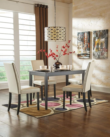 Signature Design by Ashley Kimonte Rectangular Dining Room Table, Black - LeafyLoom