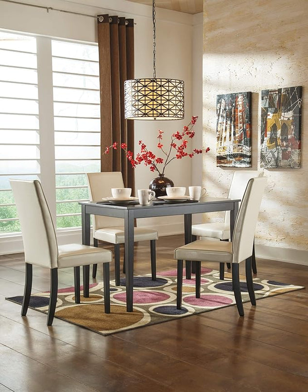 Signature Design by Ashley Kimonte Rectangular Dining Room Table, Black - LeafyLoom