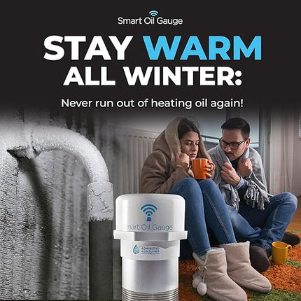Smart Oil Gauge - Wi-Fi Heating Oil Tank Gauge with Smart Monitoring - Fuel Tank Gauge Compatible with Alexa - Designed for 275/330/500/550 Gallon Tanks (Vertical/Horizontal) ConnectedConsumerFuel