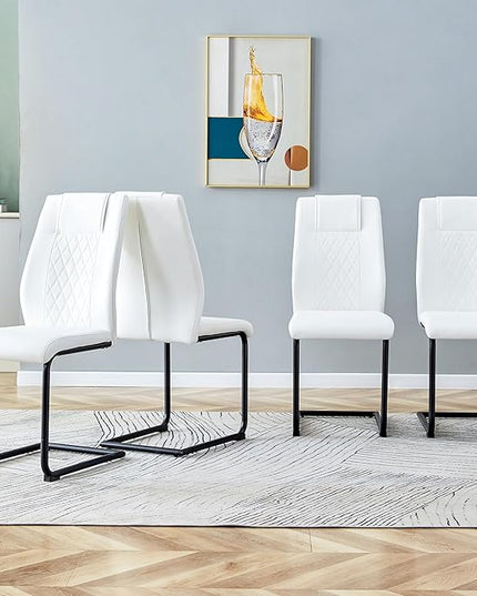 NicBex Haerin-SD-00319-LWJ Dining Chairs, 16"x19"x38", White - LeafyLoom