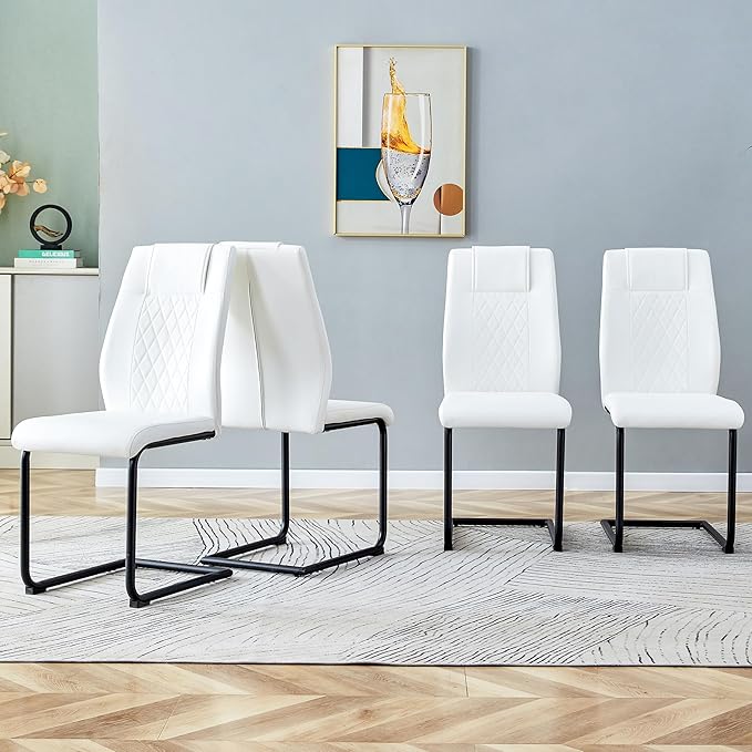 NicBex Haerin-SD-00319-LWJ Dining Chairs, 16"x19"x38", White - LeafyLoom