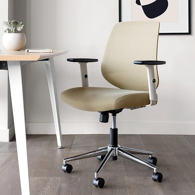 Branch Daily Chair - Computer Office Chair with Swivel, Lumbar Rest, and Adjustable Armrests - Sustainable, Stylish Mesh, & Adjustable Armrests - Comfortable Seating for Improved Posture - Green - LeafyLoom