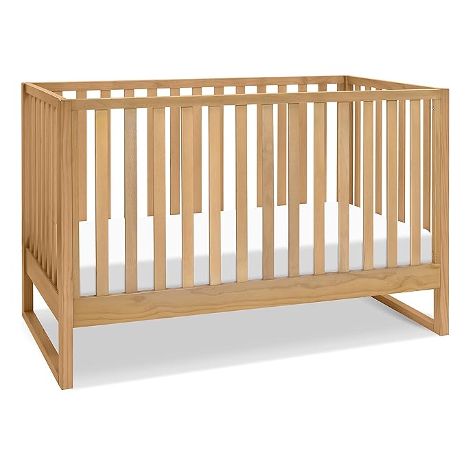 Davinci Hunter 3-in-1 Convertible Crib, Honey, Easy Assemble, Greenguard Gold Certified - LeafyLoom