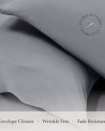 BELADOR Silky Soft Full Sheet Set - Luxury 6 Piece Bed Sheets for Full Size Bed, Secure-Fit Deep Pocket Sheets with Elastic, Breathable Hotel Sheets and Pillowcase Set, Wrinkle Free Oeko-TEX Sheets - LeafyLoom