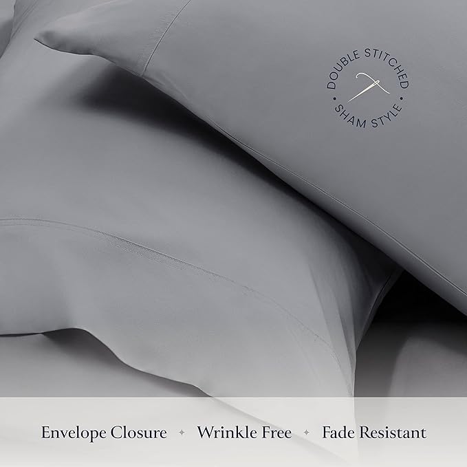 BELADOR Silky Soft Full Sheet Set - Luxury 6 Piece Bed Sheets for Full Size Bed, Secure-Fit Deep Pocket Sheets with Elastic, Breathable Hotel Sheets and Pillowcase Set, Wrinkle Free Oeko-TEX Sheets - LeafyLoom