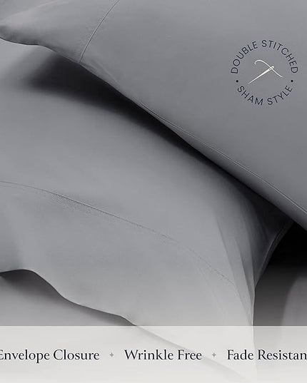 BELADOR Silky Soft Twin XL Sheet Set - Luxury Bed Sheets for Twin XL Size Bed, Secure-Fit Deep Pocket Sheets with Elastic, Breathable Hotel Sheets and Pillowcase Set, Wrinkle Free Oeko-Tex Sheets - LeafyLoom