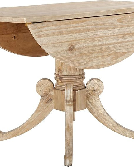 Safavieh Home Forest Traditional Rustic Natural Drop Leaf Dining Table - LeafyLoom