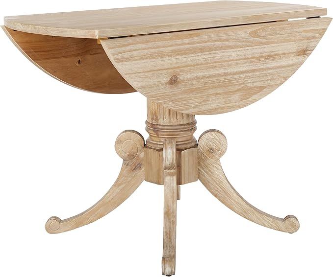 Safavieh Home Forest Traditional Rustic Natural Drop Leaf Dining Table - LeafyLoom