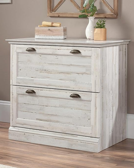Sauder Barrister Lane Lateral File, White Plank finish - LeafyLoom