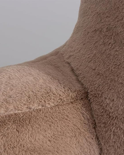 A Nice Night Faux Fur Soft Reading Pillow Bed Wedge Adult Backrest with Arms Back Support for Sitting Up in Bed/Couch for Bedrest,Khaki,Large - LeafyLoom