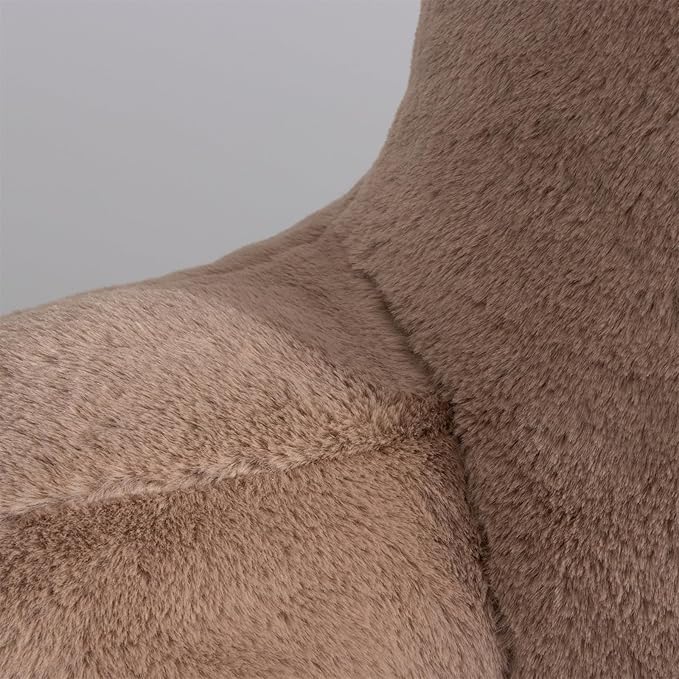 A Nice Night Faux Fur Reading Pillow Bed Wedge Large Adult Children Backrest with Arms Back Support for Sitting Up in Bed/Couch for Bedrest,Khaki - LeafyLoom