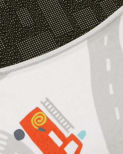 Road Traffic Kids Rug Children Playing with Cars Playmat 4x6 Ft, Washable Play Carpet for Kids Playroom, Non-Slip Have Fun Safe Baby Nursery Rug for Toddler Boy's Bedroom Game Room Grey - LeafyLoom