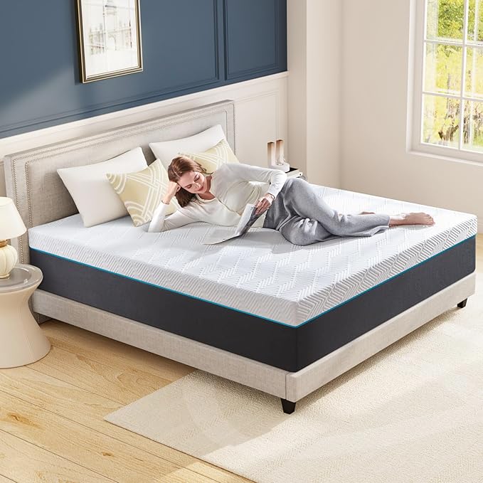 Full Mattress,10-Inch Full Size Foam Mattress in Box,Edges Support for Sleep Supportive,54" X 75" X 10" - LeafyLoom