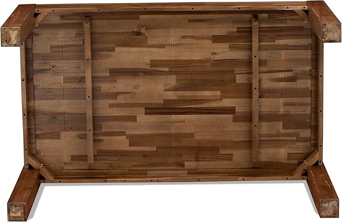 East West Furniture CN6-0N-T Celina Modern Kitchen Table - Rectangle Rustic Wood Dining Table , 36x60 Inch, Walnut - LeafyLoom