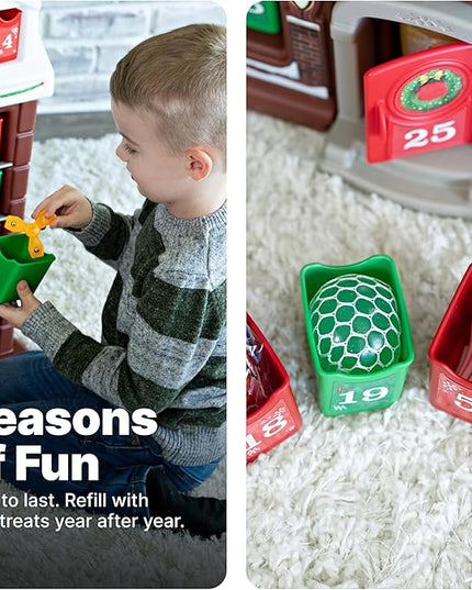 Step2 My First Advent Calendar, Kids Interactive Christmas Toy, 25 Large Refillable Bins, Hide Surprises for Holiday Excitement, for Toddlers 1+ Years Old - LeafyLoom