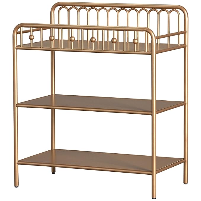 Little Seeds Monarch Hill Ivy Metal Changing Table, Gold - LeafyLoom