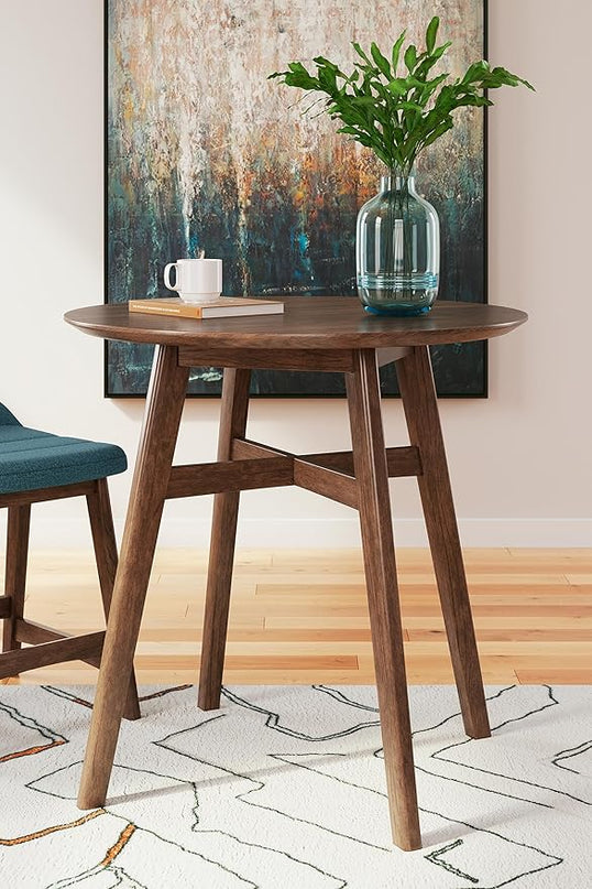 Signature Design by Ashley Lyncott Traditional Counter Height Dining Room Table, Seats up to 4, Brown - LeafyLoom
