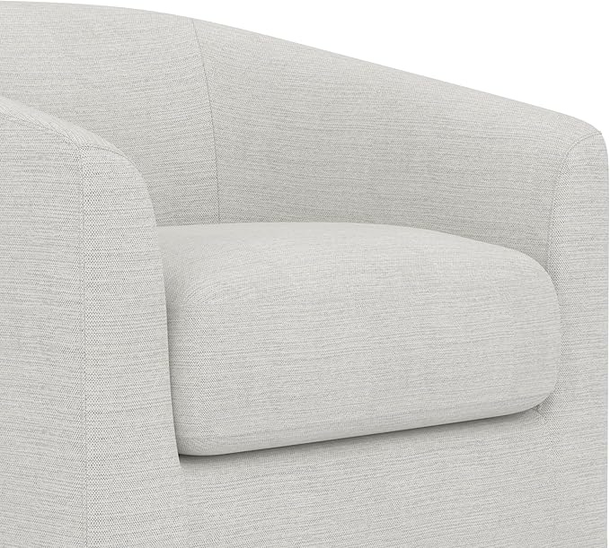 Sunny Heart Swivel Accent Chair, Fabric Swivel Barrel Chair, Swivel Club Chair with Wood Base, Modern Upholstered Armchair, Cozy Chairs for Living Room, Bedroom, Reading - LeafyLoom